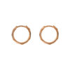 TOMEI Rouge Collection Edged Loop Earrings, Rose Gold 750