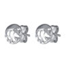 TOMEI Round Earring, White Gold 375