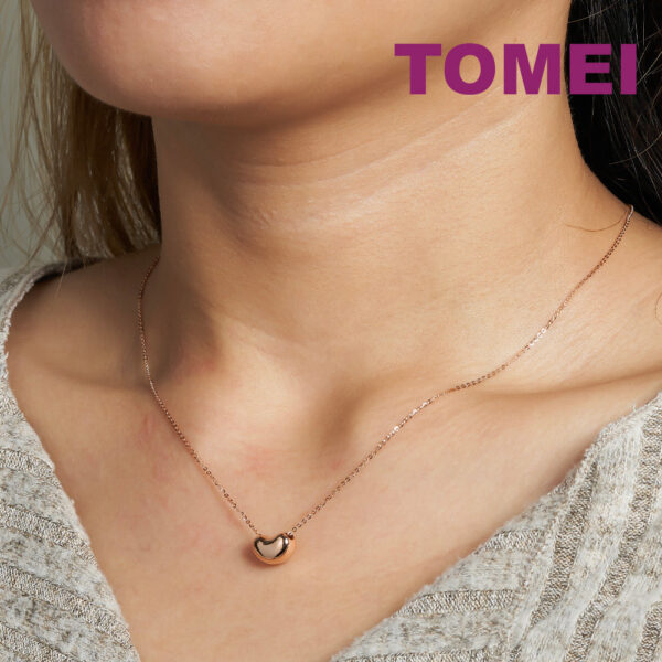TOMEI Rouge Collection Perfect Love Necklace, Rose Gold 750