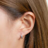 TOMEI Wavy Loop Earrings, White Gold 585