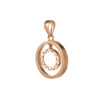 TOMEI Rouge Collection Dwi-Circle Pendant, Rose Gold 750