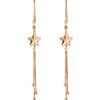 TOMEI Rouge Collection Star Long Earrings, Rose Gold 750
