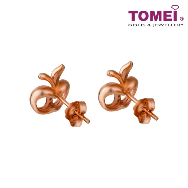 TOMEI Rouge Collection Apple Of My Eye Earrings, Rose Gold 750