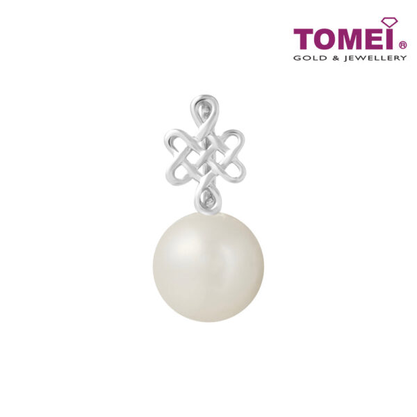 TOMEI [Online Exclusive] Wishful Knot Pendant, White Gold 375