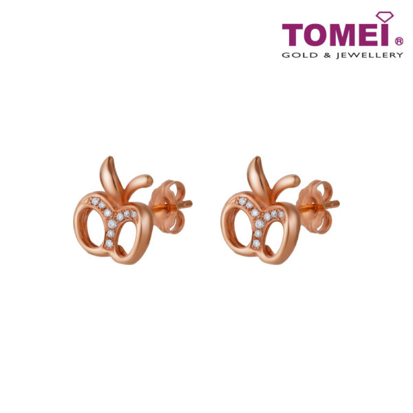TOMEI Rouge Collection Apple Of My Eye Earrings, Rose Gold 750