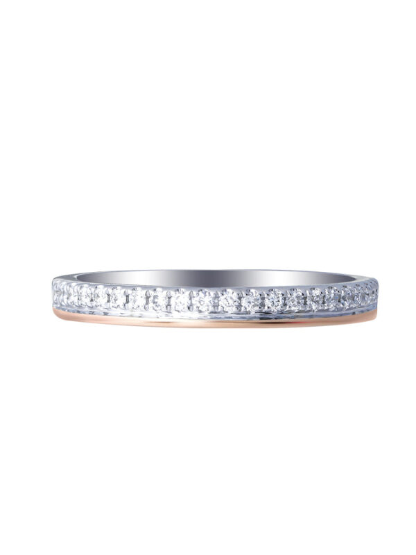 TOMEI【真爱多美。承诺】 Evermore Couple Ring, White+Rose Gold 750