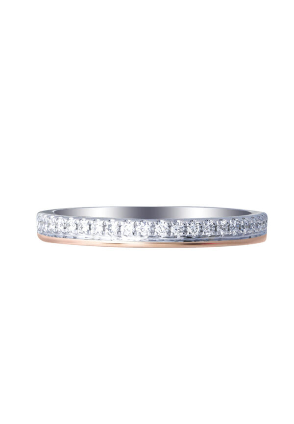 TOMEI【真爱多美。承诺】 Evermore Couple Ring, White+Rose Gold 750