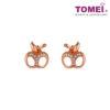 TOMEI Rouge Collection Apple Of My Eye Earrings, Rose Gold 750