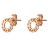 TOMEI Rouge Collection Twist Circle Earrings, Rose Gold 750