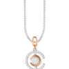 TOMEI Sparkle Serenity Collection DIamond Pendant, White+Rose Gold 750
