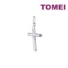 TOMEI Simply Cross Pendant, White Gold 750