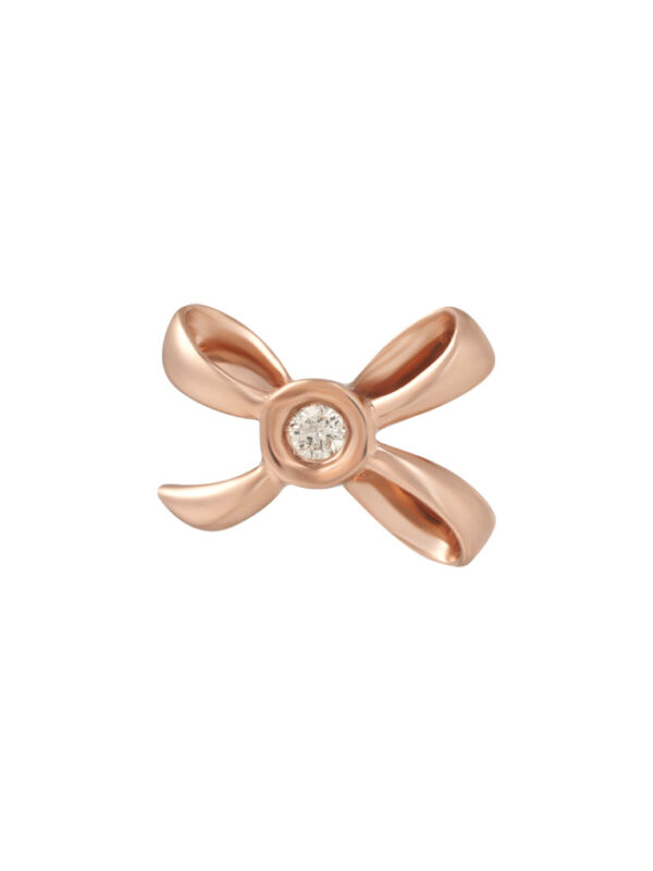 TOMEI [Online Exclusive] Minimalist Ribband Pendant, Rose Gold 375