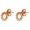 TOMEI Rouge Collection Twist Circle Earrings, Rose Gold 750