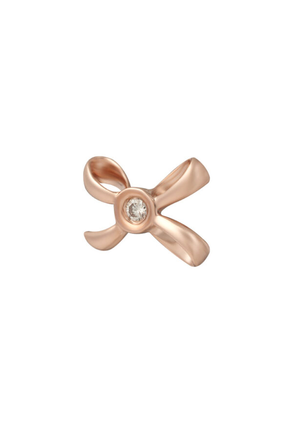 TOMEI [Online Exclusive] Minimalist Ribband Pendant, Rose Gold 375