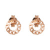 TOMEI Rouge Collection Twist Circle Earrings, Rose Gold 750