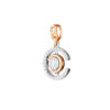 TOMEI Sparkle Serenity Collection DIamond Pendant, White+Rose Gold 750
