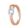 TOMEI 【温柔的爱意】Tender Love Ring, White+Rose Gold 750