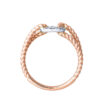 TOMEI 【温柔的爱意】Tender Love Ring, White+Rose Gold 750