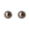 TOMEI Tahiti Pearl Diamond Earrings, White Gold 750 (E7710DIMO)