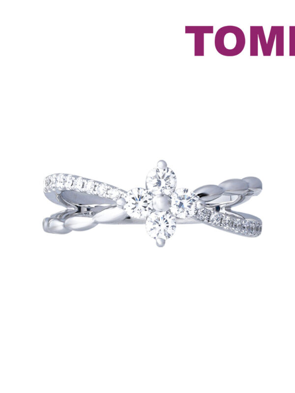 TOMEI 【爱的光辉】Brilliant Love Ring, White Gold 750