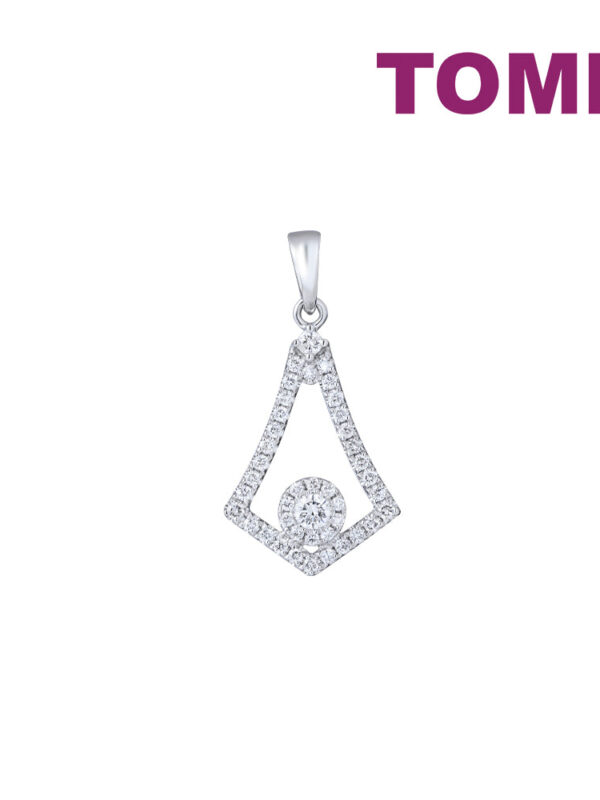 TOMEI Sparkle Serenity Collection DIamond Pendant, White Gold 750