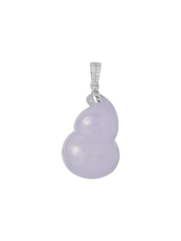TOMEI Purple Jade Gourd Pendant, White Gold 750