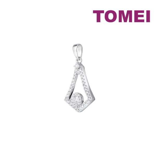TOMEI Sparkle Serenity Collection DIamond Pendant, White Gold 750