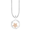 TOMEI Sparkle Serenity Collection Diamond Pendant Set, White+Rose Gold 585