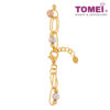 TOMEI Tri-Tone Dazzling Ball Bracelet, Yellow Gold 916 (AS-B0065-3C)