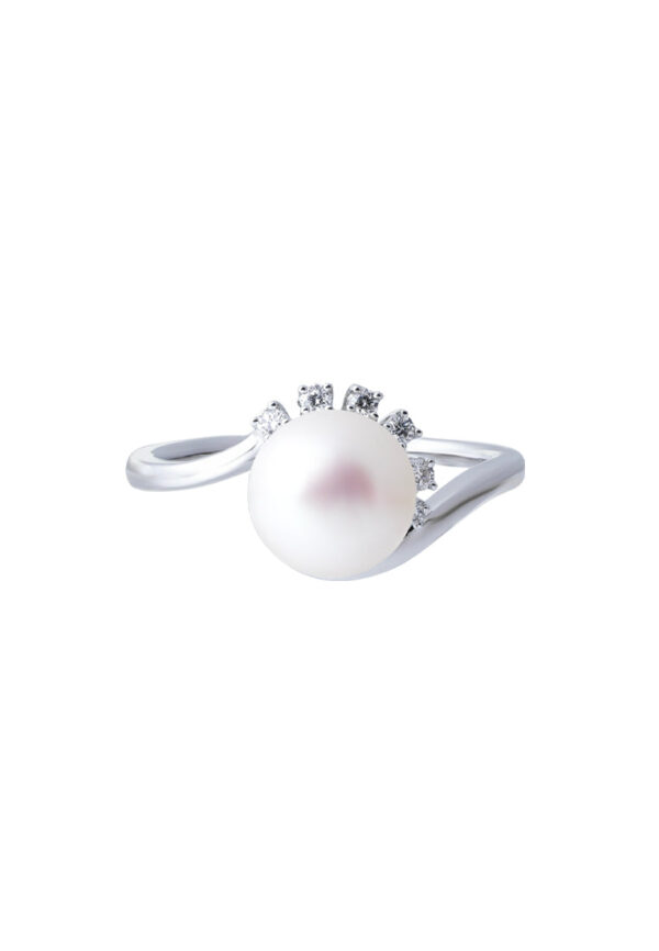 TOMEI 【珍爱多美】Pure Love Pearl Ring, White Gold 585