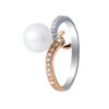 TOMEI 【珍爱多美】Pure Love Pearl Ring, White+Rose Gold 585