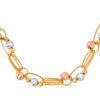 TOMEI Tri-Tone Dazzling Ball Necklace, Yellow Gold 916