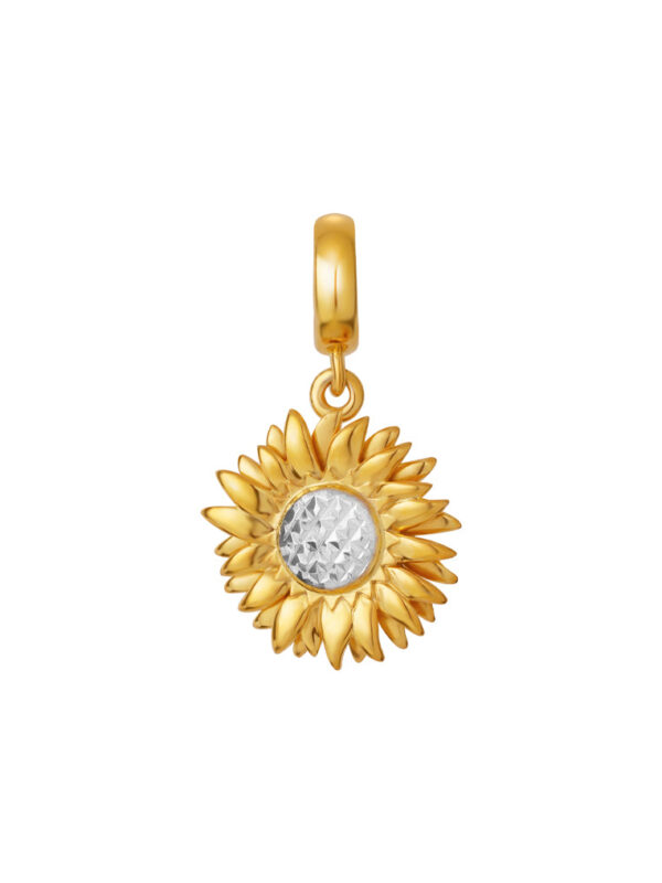 TOMEI Sunflower Charm, Yellow Gold 916