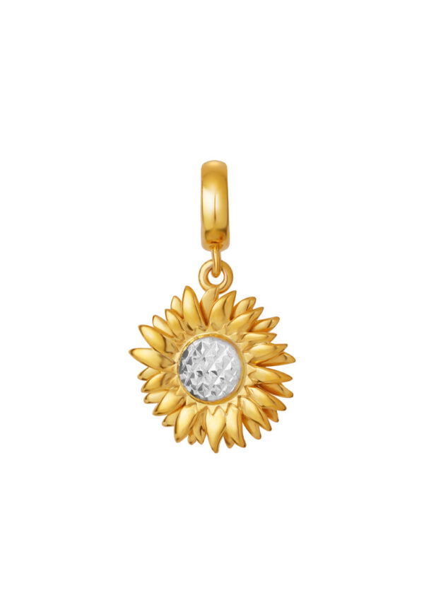 TOMEI Sunflower Charm, Yellow Gold 916