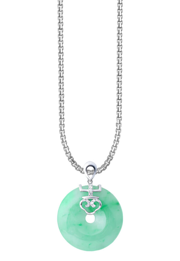 TOMEI 【圆满和美】Jade Of Completeness Pendant, White Gold 750