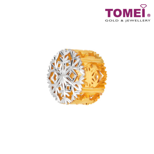 TOMEI Snow Flake Charm, Yellow Gold 916