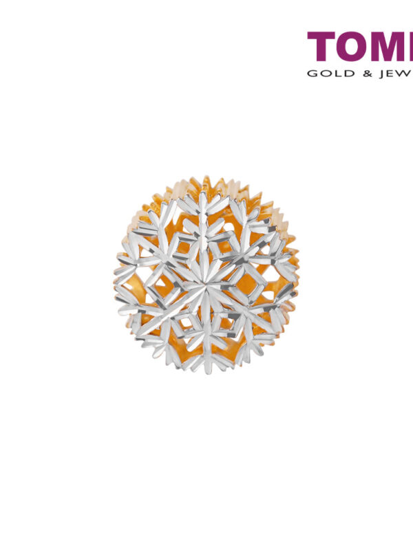 TOMEI Snow Flake Charm, Yellow Gold 916