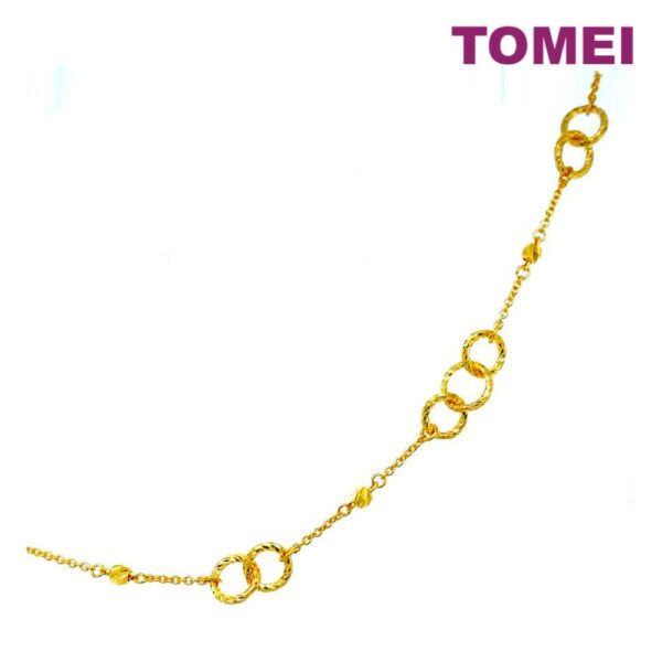TOMEI Small Circles Bracelet, Yellow Gold 916