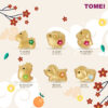 TOMEI [2024 Edition] Colorful Chubby Fortune Zodiac Charm with Red Rope Bracelet, Yellow Gold 999