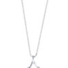TOMEI Horseshoe Diamond Pendant Set, White Gold 585
