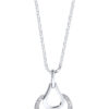 TOMEI Horseshoe Diamond Pendant Set, White Gold 585