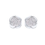TOMEI Blooms Of Fortune Diamond Earrings, White Gold 585