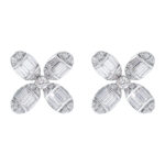 TOMEI Blooms Of Fortune Diamond Earrings, White Gold 750