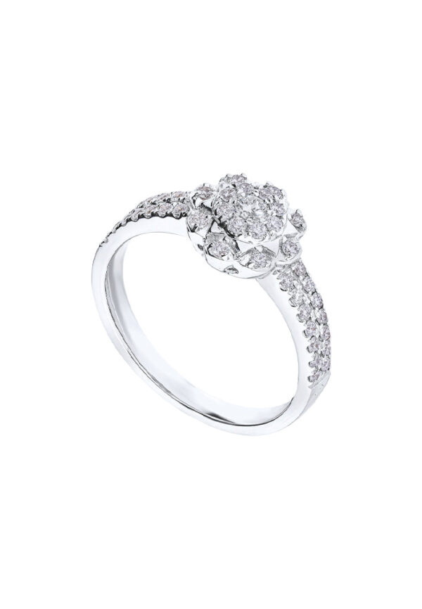 TOMEI Blooms Of Fortune Diamond Ring, White Gold 750