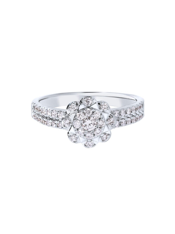 TOMEI Blooms Of Fortune Diamond Ring, White Gold 750