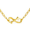 TOMEI Infinity Tie Necklace, Yellow Gold 916