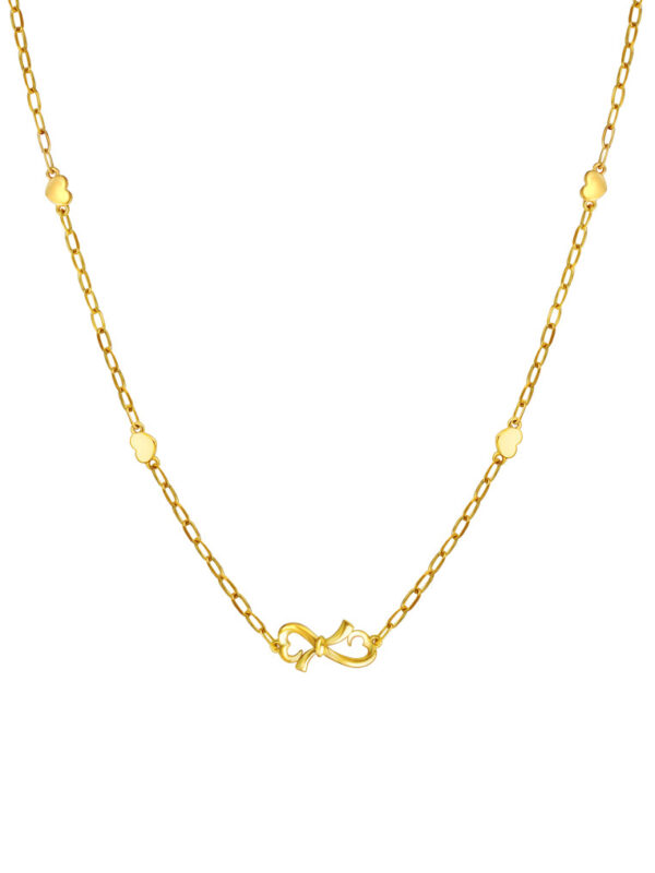 TOMEI Infinity Tie Necklace, Yellow Gold 916