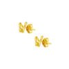 TOMEI Diamond Cut Collection Only Love Earrings, Yellow Gold 916