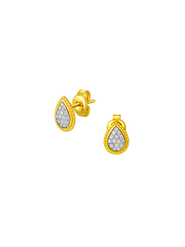 TOMEI Diamond Cut Collection Earrings, Yellow Gold 916