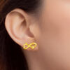TOMEI Infinity Tie Earrings, Yellow Gold 916